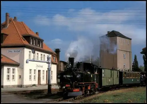 Zittau Schmalspurbahn 99 584    mit P 400 Bahnhof Zittau-Vorstadt 1998