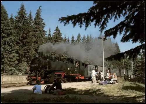 Neudorf Erzgebirge Schmalspurbahn Cranzahl Oberwiesenthal Ankunft Bahnhof  1987
