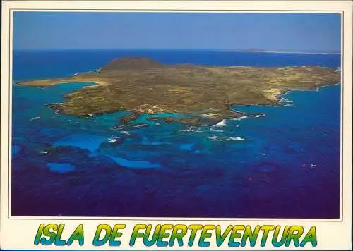 Postales Corralejo (Fuerteventura) Luftbild LOBO ISLAND Canarias 1992