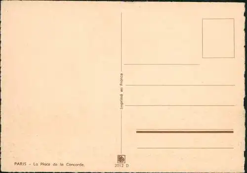 CPA Paris Place de la Concorde Künstlerkarte 1978