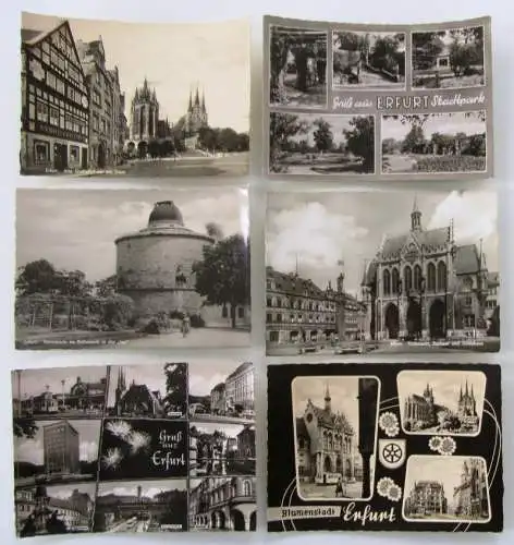 Ansichtskarte Erfurt 6 Karten Konvolut 1970