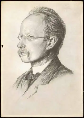 Max Planck 1858-1947 Zeichnung von Ismael Gentz Künstlerkarte: Gemälde  1956