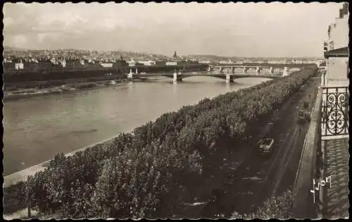 CPA Lyon Panorama-Ansicht Le Rhône, vu du quai Claude-Bernard 1955