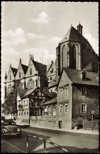Ansichtskarte Marburg an der Lahn VW Käfer Universität - Fotokarte 1963