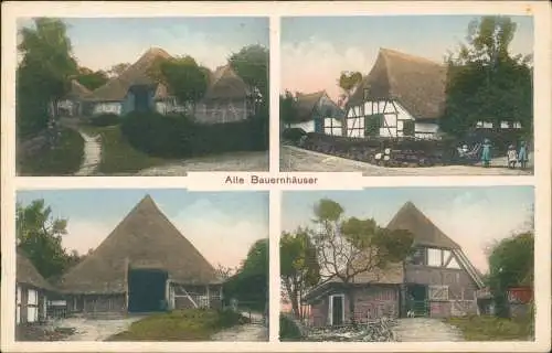 Ansichtskarte Plön 4 Bild Fachwerk- u. Bauernhäuser 1925