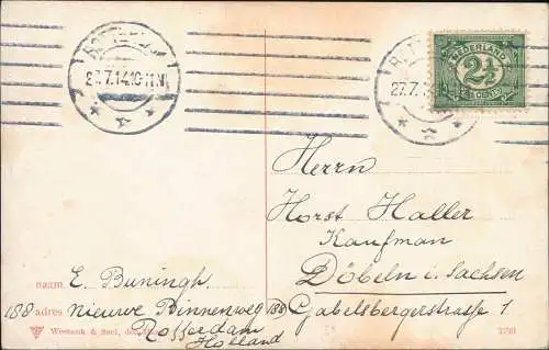 Postkaart Rotterdam Rotterdam Bolwerk, Straßenbahn u. Kutschen 1914