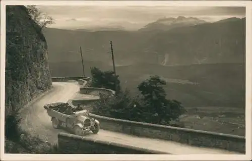 Bozen Bolzano Passo della Mendola - Mendelpass, Auto Südtirol Fotokarte 1930