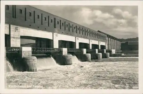 Ansichtskarte Kochel am See Kraftwerk Walchensee Staumauer b. Passau 1930