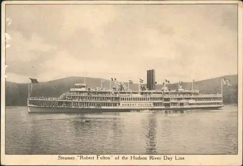 USA  Dampfer Steamer "Robert Fulton" of the Hudson River Day Line 1918