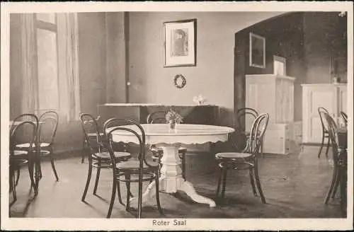 Ansichtskarte Norderney Kinderheim der Stadt Dresden Roter Saal 1925