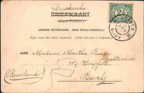 Postkaart Leiden Leyden Breestraat 1903