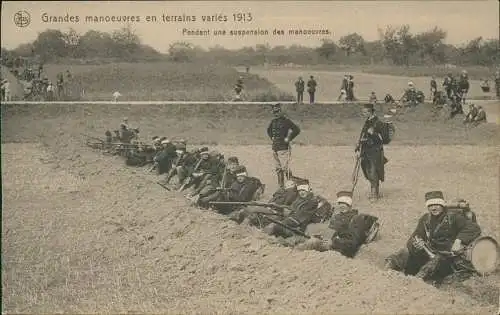 .Frankreich Grandes manoeuvres en terrains variés Patriotika France Militär 1913
