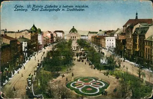 Lemberg Lwiw (Львів/Lwów) Karl Ludwig Straße Ul Karola Ludwika 1915