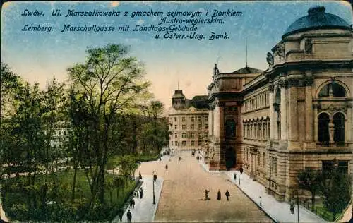 Postcard Lemberg Lwiw (Львів/Lwów) Ulica Marszałkowska 1915