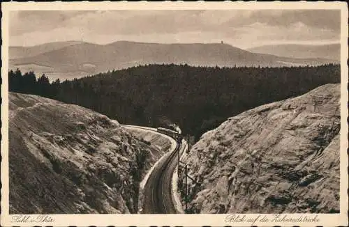 Ansichtskarte Suhl Zahnradstrecke - Eisenbahn 1932