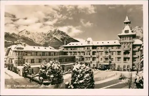 Ansichtskarte Garmisch-Partenkirchen Parkhotel Alpenhof Garmisch 1936