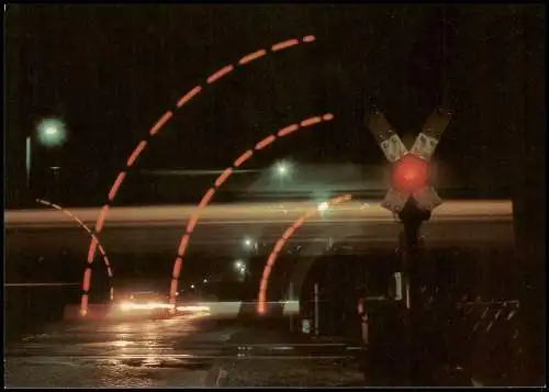 Ansichtskarte  Eisenbahn bei Nacht, Lichtspiele 1985