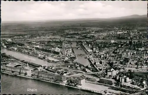 Ansichtskarte Mannheim Luftbild Fabriken Hafen 1963