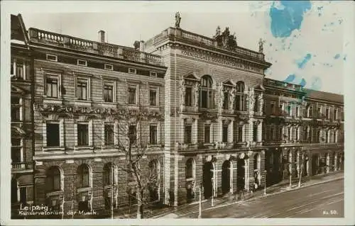 Ansichtskarte Leipzig Konservatorium - Fotokarte 1928