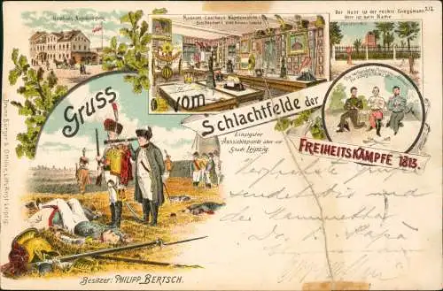 Ansichtskarte Litho AK Stötteritz-Leipzig Gruss aus... Gasthaus 1901