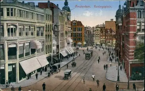 Postkaart Amsterdam Amsterdam Koningsplein 1927