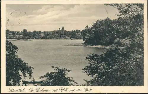 Ansichtskarte Biesenthal Gr. Wuckensee mit Blick auf die Stadt 1937