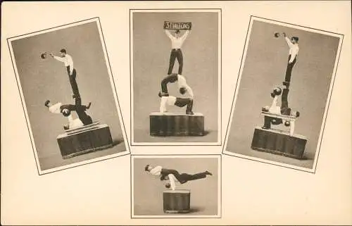 Ansichtskarte  Zirkus Artisten 3 Maltons, Kunst- und Kraft-Jongleure 1922