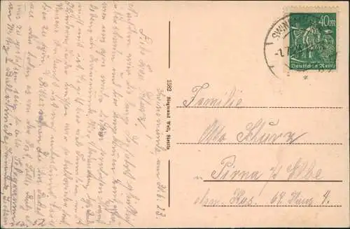Swinemünde Świnoujście Zur Hochsaison Strand 1923  gel. 40 Mark Vorinfla