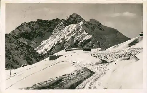Kleinwalsertal-Mittelberg Vorarlberg Widderstein Hütte im Winter Fotokarte 1933