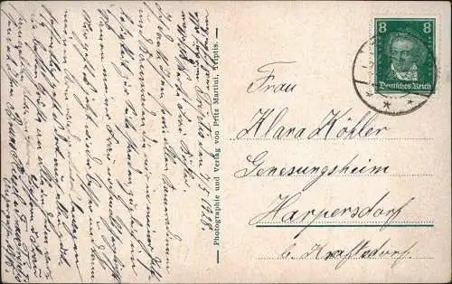 Ansichtskarte Triptis Partie am Stadtteich 1927