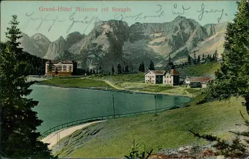 Hayden Cortina d’Ampezzo Anpëz Anpezo  Hôtel Misurina Sorapis. Südtirol 1911