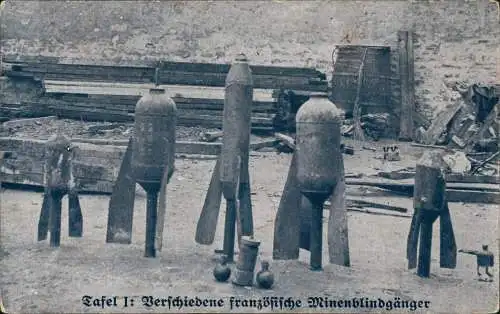 Militär 1.WK Erster Weltkrieg  Verschiedene französische Minenblindgänger 1915