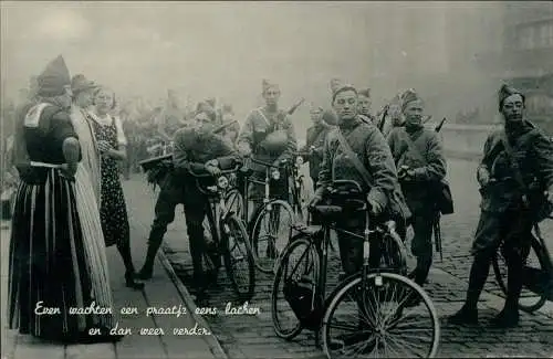 Postkaart .Niederlande Militär Armee Military Soldaten Fahrräder 1962