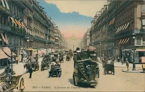 CPA Paris Avenue de l´Opera - Verkehr 1912