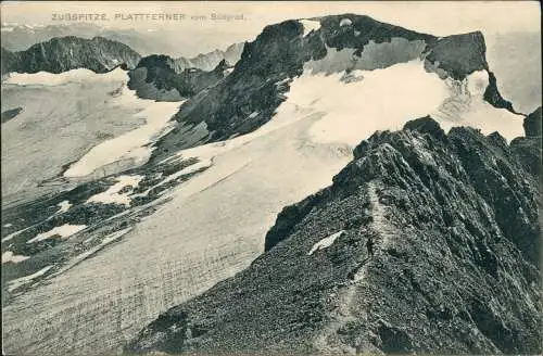 Ansichtskarte Grainau Zugspitze - PLATTFERNER vom Südgrad. 1909