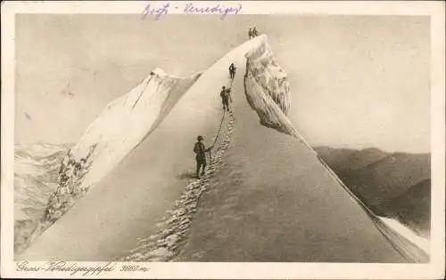 Prägraten am Großvenediger Großvenediger Bergsteiger am Gipfel Alpen 1925