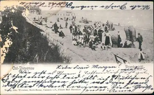 Postcard Berg Dievenow Dziwnów Strandleben - Pommern 1904