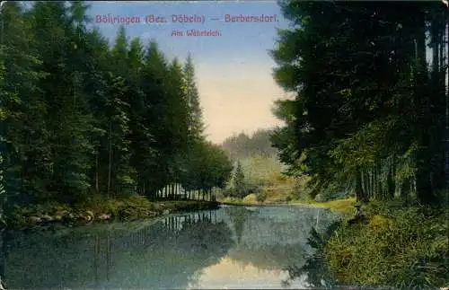 Berbersdorf-Striegistal  Wehrteich. Böhringen 1927  gel. Bahnpoststempel