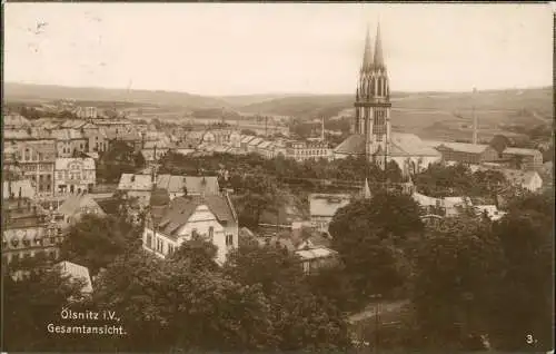 Ansichtskarte Oelsnitz (Vogtland) Stadtpartie - Fotokarte 1925