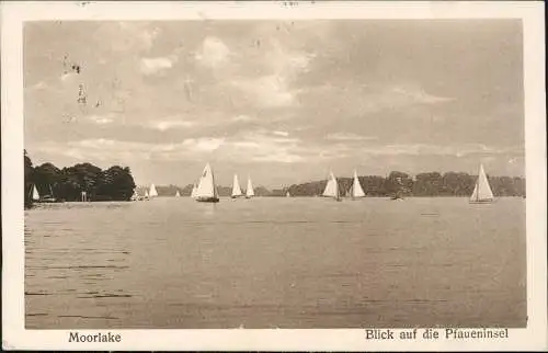 Ansichtskarte Wannsee-Berlin Moorlake bei Wannsee - Segelboote 1929