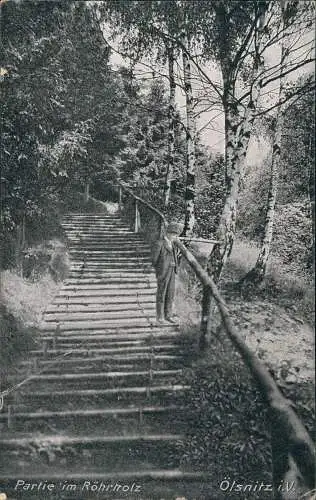 Ansichtskarte Oelsnitz (Vogtland) Partie im Röhrholz 1926