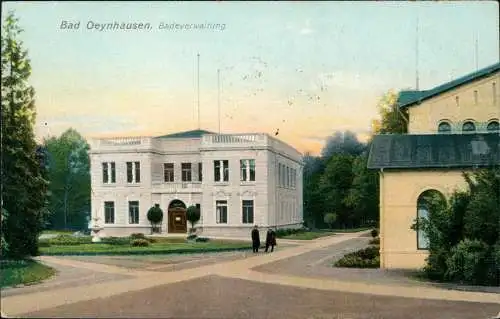 Ansichtskarte Bad Oeynhausen Badeverwaltung. 1923  gel Vorinfla 40 M