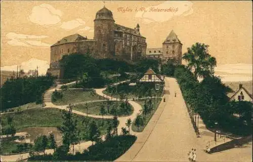 Ansichtskarte Mylau-Reichenbach (Vogtland) Kaiserschloss 1917