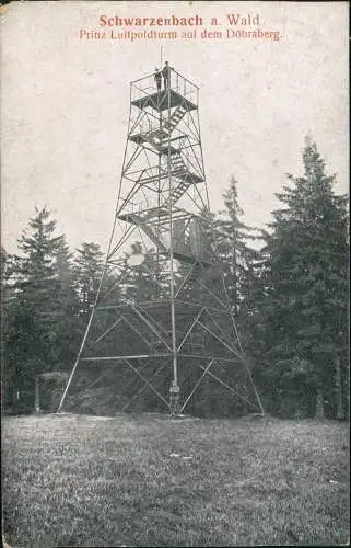 Schwarzenbach am Wald Prinz Luitpoldturm auf dem Döbraberg. 1928