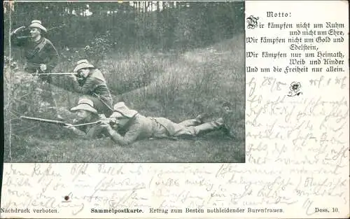 Postcard Südafrika South Africa Burenkrieger aus Deutschland 1902