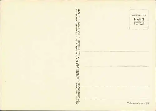 Ansichtskarte Dresden Luftbild vor der Zerstörung 1945/1961 Walter Hahn:12972