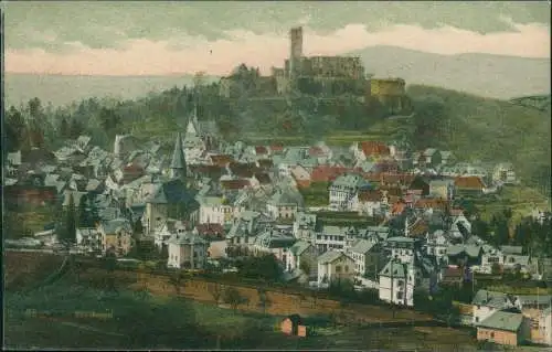 Ansichtskarte Königstein (Taunus) Ort und Burgruine 1936