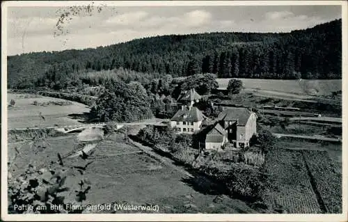 Ansichtskarte Flammersfeld Westerwald Bahnhof 1937
