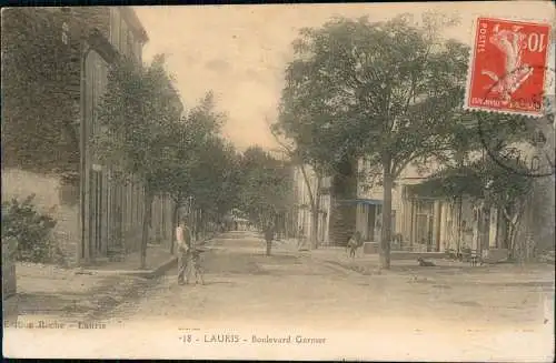 CPA Lauris Vaucluse Straßenpartie - Boulevard Garnier 1914