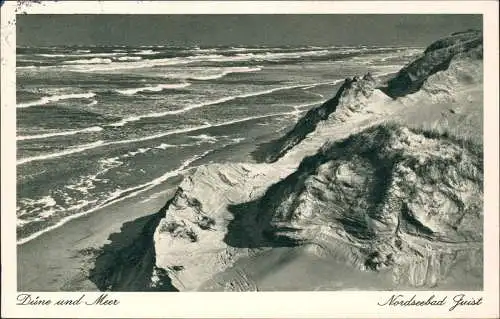 Ansichtskarte Juist Düne und Meer 1954  gel. Notopfer Berlin